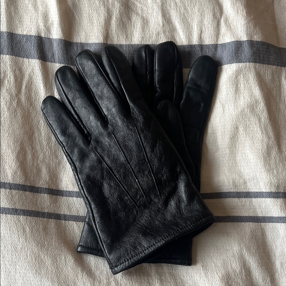 3M Thinsulate Black 100% Leather Men's Gloves